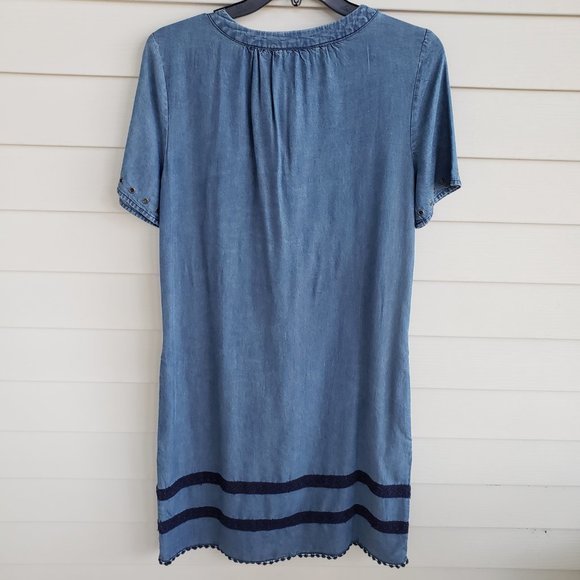 NWT Embroidered Denim looking Dress 100% Tencel - Picture 8 of 8